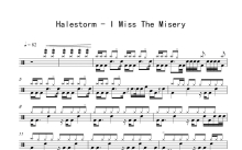 Halestorm《I Miss The Misery》鼓谱_架子鼓谱