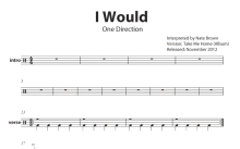 One Direction《I Would》鼓谱_架子鼓谱