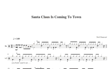 贾斯汀·比伯（Justin Bieber）《Santa Claus Is Coming To Town》鼓谱_架子鼓谱