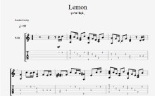 《lemon》吉他谱_吉他独奏谱