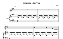 Adele《Someone Like You》钢琴谱