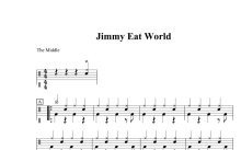 三级考级曲目《Jimmy Eat World》鼓谱_架子鼓谱