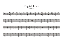 Daft Punk《Digital Love》鼓谱_架子鼓谱