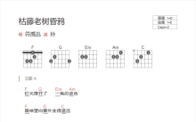 符禹迅《枯藤老树昏鸦》吉他谱_E调吉他弹唱谱_和弦谱