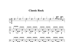 三级考级曲目《Classic Rock》鼓谱_架子鼓谱
