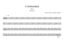 Muse《Unintended》鼓谱_ original架子鼓谱