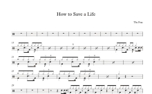 Fray《how to save a life》鼓谱_架子鼓谱