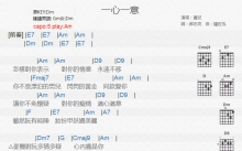 黄妃《一心一意》吉他谱_A调吉他弹唱谱_和弦谱
