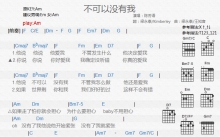 陈芳语《不可以没有我》吉他谱_A调吉他弹唱谱_和弦谱