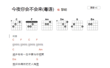 黎明《今夜你会不会来》吉他谱_C调吉他弹唱谱_和弦谱粤语