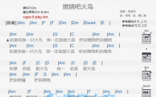 高凌风《燃烧吧火鸟》吉他谱_C调吉他弹唱谱_和弦谱