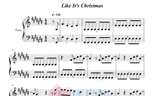 Jonas Brothers《Like Its Christmas》钢琴谱