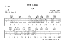 泽典《折枝花满衣》吉他谱_G调吉他弹唱谱