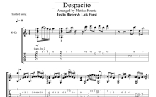 《Despacito》吉他谱_吉他独奏谱