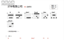 金玟岐《才华有限公司》吉他谱_B调吉他弹唱谱_和弦谱