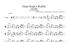 Aerosmith《Train Kept A Rollin》鼓谱_架子鼓谱