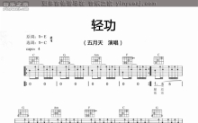 五月天《轻功》吉他谱_C调吉他弹唱谱