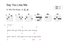 WeTheKings《Say You Like Me》吉他谱_C调吉他弹唱谱_和弦谱