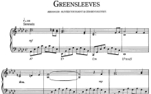 《绿袖子》（Greensleeves）钢琴谱
