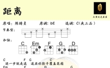 高旗《距离》_尤克里里谱