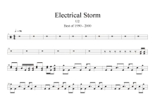 U2《Electrical Storm》鼓谱_架子鼓谱