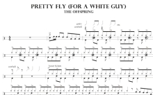 Offspring《Pretty Fly》鼓谱_ For A White Guy架子鼓谱