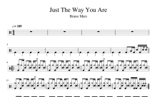 Bruno Mars火星哥《Just the Way You Are》鼓谱_架子鼓谱