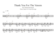 My Chemical Romance《Thank You For The Venom》鼓谱_架子鼓谱