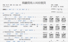 林健辉《我听见有人叫你宝贝》吉他谱_G调吉他弹唱谱_和弦谱