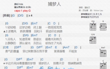 潘裕文《捕梦人》吉他谱_G调吉他弹唱谱_和弦谱