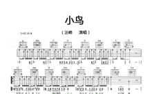 汪峰《小鸟》吉他谱_G调吉他弹唱谱