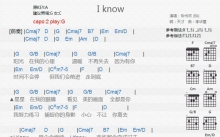 毕书尽《I Know》吉他谱_G调吉他弹唱谱_和弦谱