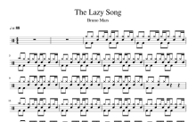 Bruno Mars《the lazy  song》鼓谱_架子鼓谱