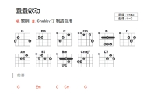 黎明《蠢蠢欲动》吉他谱_G调吉他弹唱谱_和弦谱