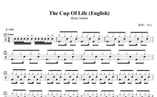 Ricky Martin《The Cup Of Life》鼓谱_ English架子鼓谱