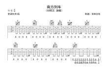 刘明汉《南方列车》吉他谱_C调吉他弹唱谱