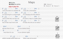 Maroon 5《Maps》吉他谱_C调吉他弹唱谱_和弦谱