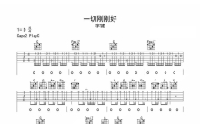 李健《一切刚刚好》吉他谱_C调吉他弹唱谱