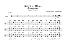 Rolling Stones《Stray Cat Blues》鼓谱_架子鼓谱