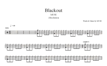 Muse《Blackout》鼓谱_架子鼓谱