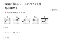 宠物小精灵《喵喵之歌》吉他谱_C调吉他弹唱谱_和弦谱