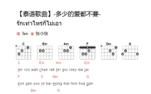 泰语歌曲《多少的爱都不要》吉他谱_C调吉他弹唱谱_和弦谱