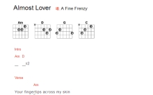 AFineFrenzy《Amost Lover》吉他谱_吉他弹唱谱_和弦谱