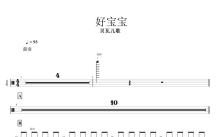 贝瓦儿歌精选《好宝宝》鼓谱_架子鼓谱