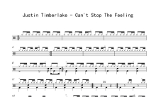 贾斯汀·汀布莱克（Justin Timberlake）《Can't Stop the Feeling》鼓谱_架子鼓谱