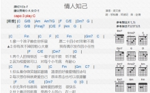 梁文音《情人知己》吉他谱_C调吉他弹唱谱_和弦谱