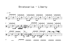 Stratovarius（灵云乐队）《Liberty》鼓谱_架子鼓谱_现场版