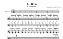 FooFighters《Let It Die》鼓谱_架子鼓谱