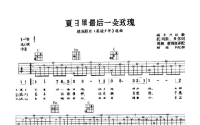 爱尔兰民歌《夏日里最后一朵玫瑰》吉他谱_C调吉他弹唱谱