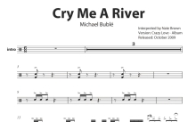 Michael Buble《Cry Me A River》鼓谱_架子鼓谱